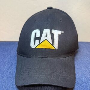 CAT Licensed Embroidered Logo Baseball Hat with Buckle Adjustable Closure NWT